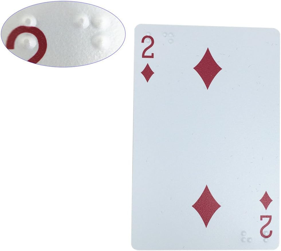 ♠️ Plastic Braille Playing Cards – 54 Durable, Full-Color Cards with Tactile Markings 🎴 | Premium Deck in Metal Case | 87mm x 58mm | All Ages
