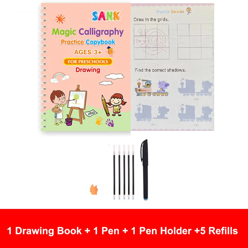 ✨ “Sank Magic Reusable Copybook ✍️ | Handwriting Practice for Kids & Fine Motor Skill Support”