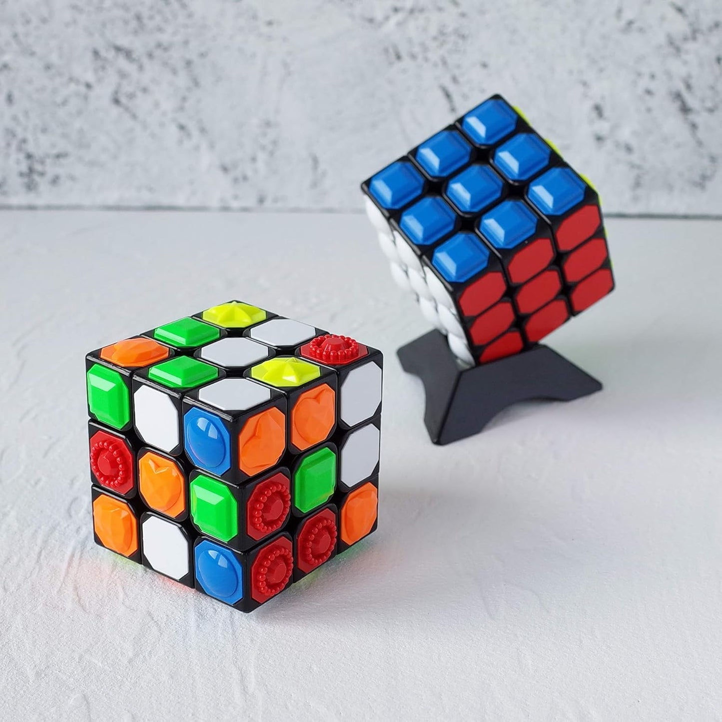 3x3x3 Braille Magic Cube – Tactile Speed Puzzle for Blind & Low Vision Users | Embossed 3D Fingerprint Cube for Sensory Learning & Fun