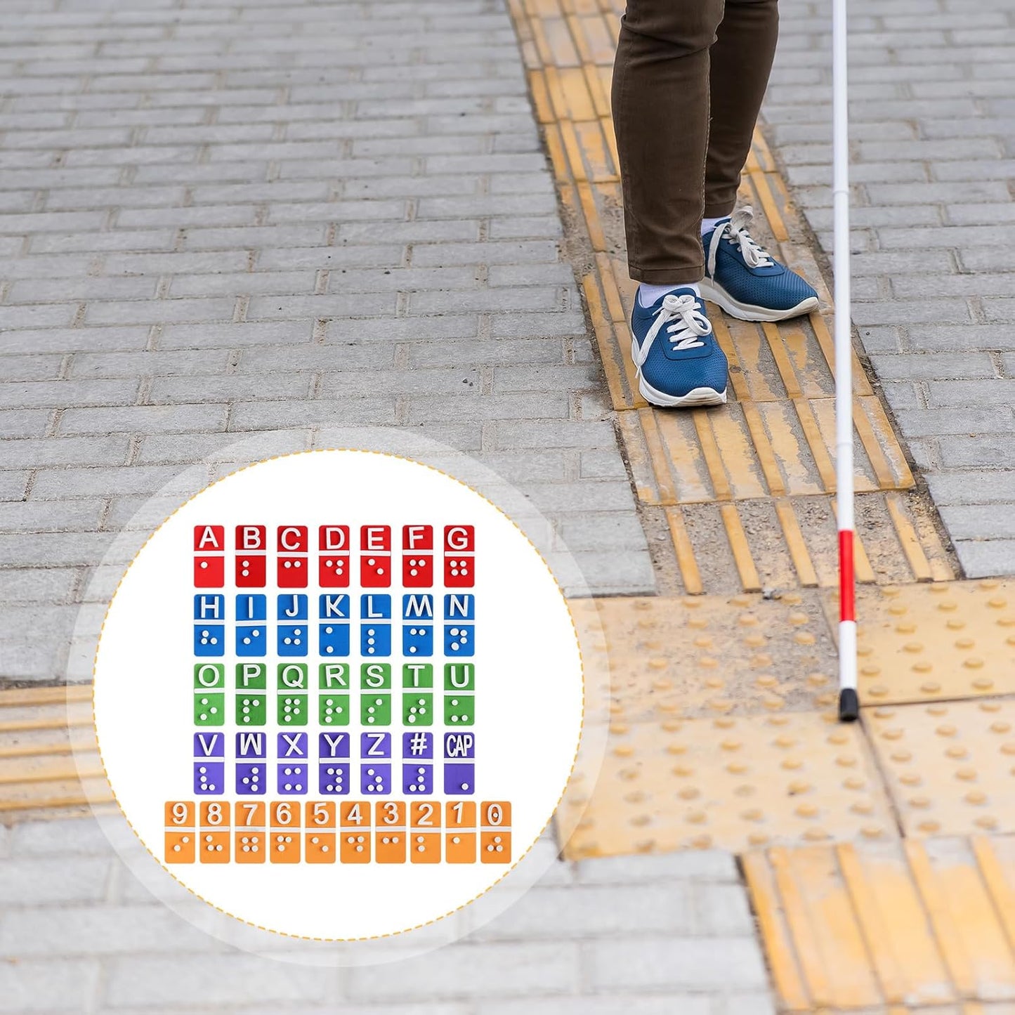 🧩 38-Piece Braille Alphabet & Number Wooden Tiles – Tactile Learning Tool for the Blind & Visually Impaired