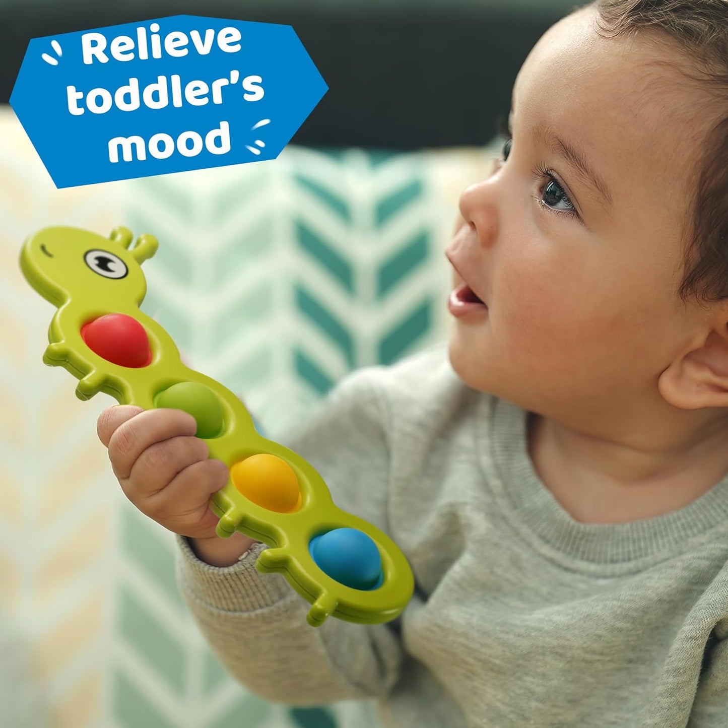 Montessori Fidget Popper Sensory Toys for Babies 10+ Months – 2-Pack Busy Toys for Toddlers Ages 1-3 – Push & Pop Bubble Toys for Fine Motor Skills, Travel & Stress Relief Fun