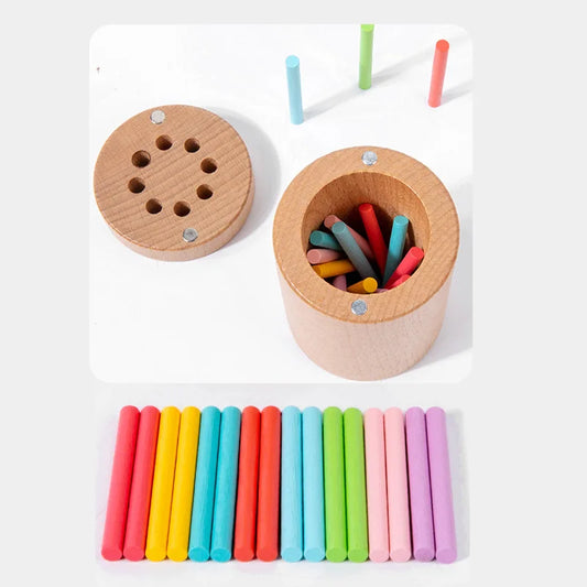 🎨 Montessori Color Sorting Toy for Toddlers | Wooden Fine Motor Skills Busy Board for Ages 1-3 | Sensory Matching Game for Infant Development | Educational Gift for 18 Month Old Boys & Girls