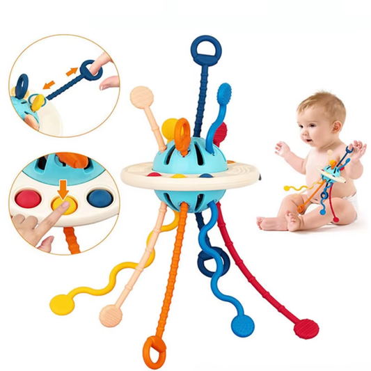 Montessori Sensory Development Baby Toy – Pull String & Finger Grasp Training for Early Learning