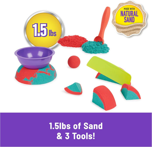 Kinetic Sand Mold N’ Flow – Sensory Play Sand for Kids & Toddlers | Calming, Mess-Free Fun for Autism, ADHD & Sensory Development