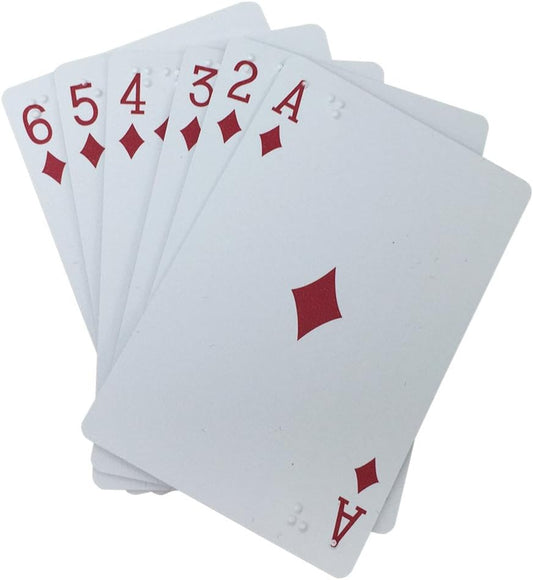 ♠️ Plastic Braille Playing Cards – 54 Durable, Full-Color Cards with Tactile Markings 🎴 | Premium Deck in Metal Case | 87mm x 58mm | All Ages