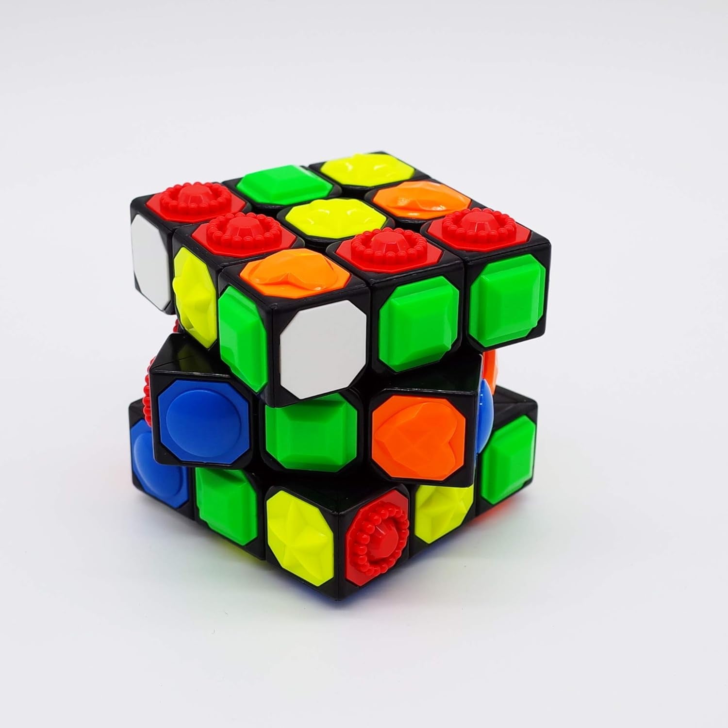 3x3x3 Braille Magic Cube – Tactile Speed Puzzle for Blind & Low Vision Users | Embossed 3D Fingerprint Cube for Sensory Learning & Fun