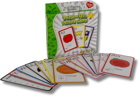 Touch & Feel Picture Cards – Multi-Sensory Alphabet Flash Cards with ASL & Braille for All Ages | Perfect for Therapy, Learning & Inclusivity