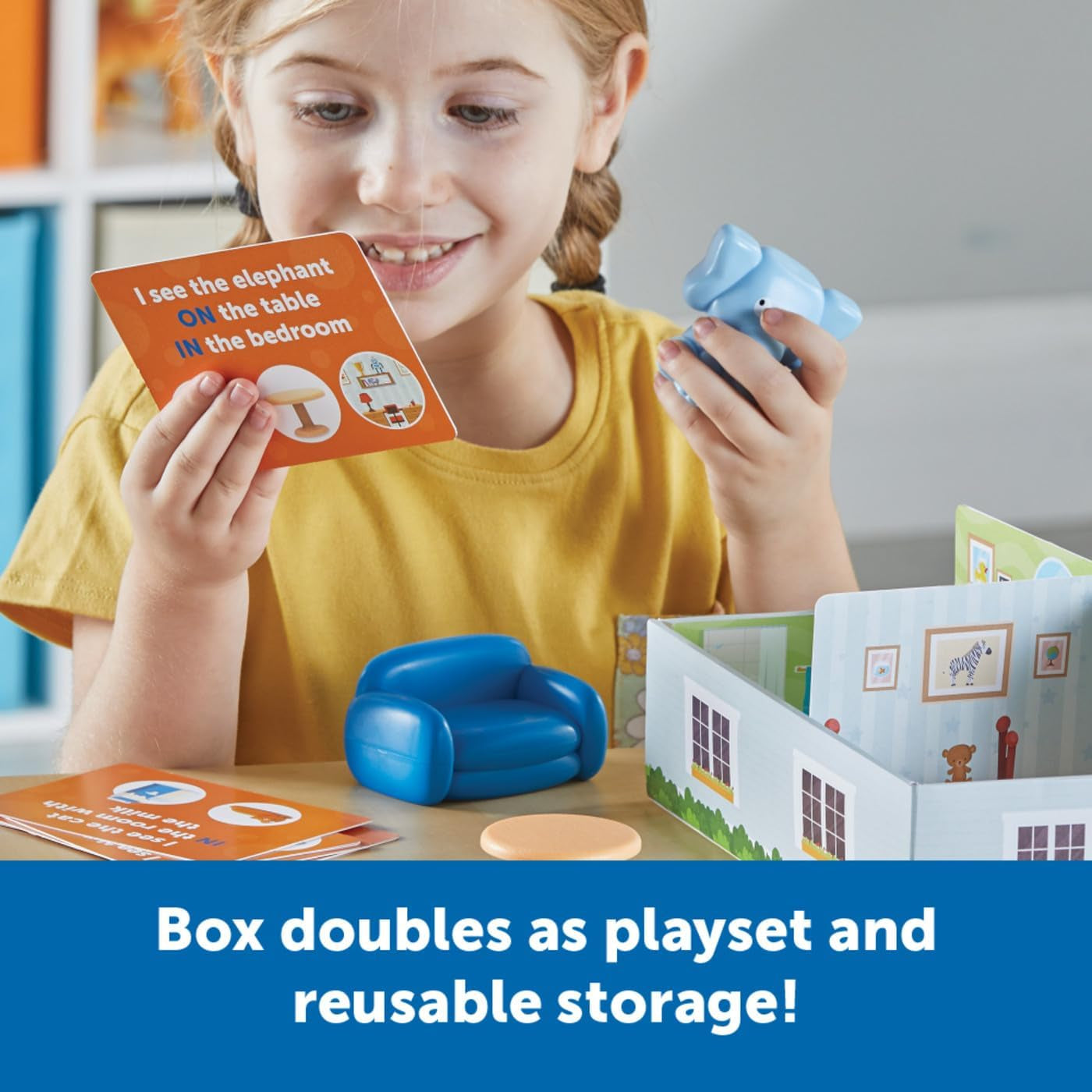 Elephant in the Room Positional Word Activity Set – Fun Educational Game for Kids 4+ | Helpful for Children with Learning Disabilities & Deaf, Educational Games, Board Games for Kids, Ages 4+