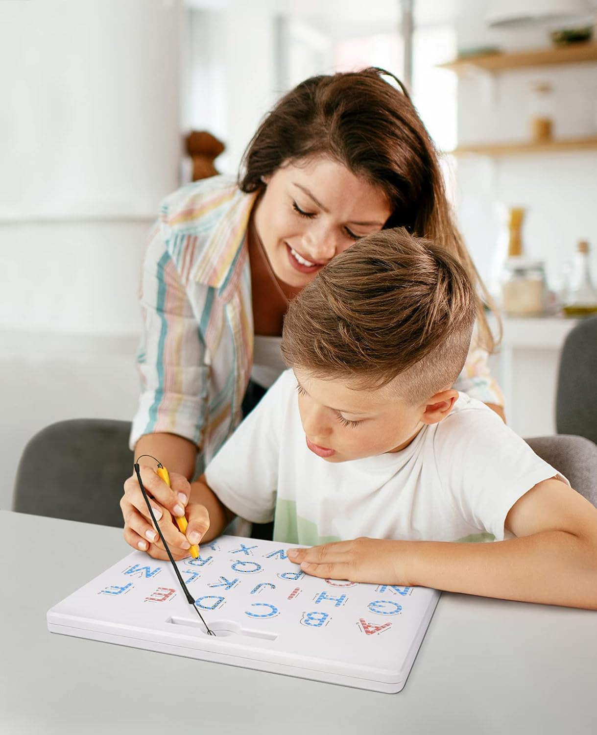 2-in-1 Double-Sided Magnetic Alphabet Tracing Board – Uppercase & Lowercase ABC Learning Toy for Toddlers and Preschoolers