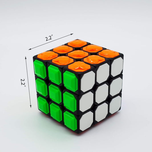 3x3x3 Braille Magic Cube – Tactile Speed Puzzle for Blind & Low Vision Users | Embossed 3D Fingerprint Cube for Sensory Learning & Fun
