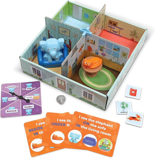 Elephant in the Room Positional Word Activity Set – Fun Educational Game for Kids 4+ | Helpful for Children with Learning Disabilities & Deaf, Educational Games, Board Games for Kids, Ages 4+