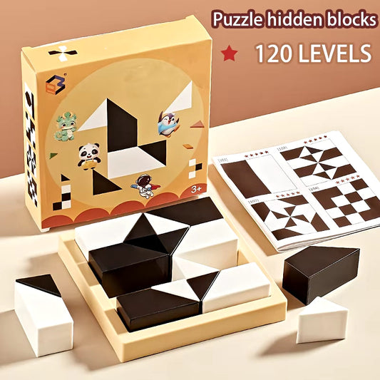 120-Level Hidden Block Puzzle – Designed for children aged 3 and up, this engaging puzzle enhances logic and spatial reasoning. 