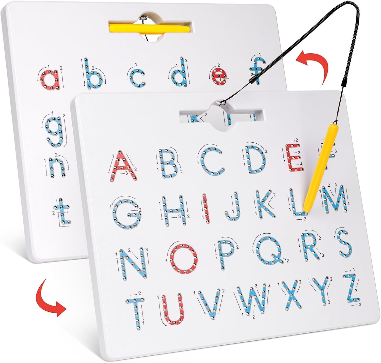 2-in-1 Double-Sided Magnetic Alphabet Tracing Board – Uppercase & Lowercase ABC Learning Toy for Toddlers and Preschoolers