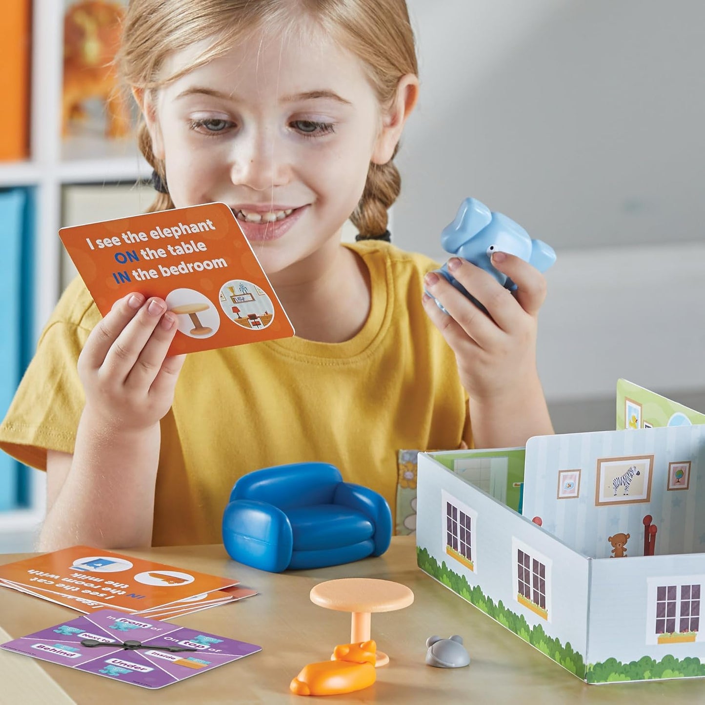 Elephant in the Room Positional Word Activity Set – Fun Educational Game for Kids 4+ | Helpful for Children with Learning Disabilities & Deaf, Educational Games, Board Games for Kids, Ages 4+