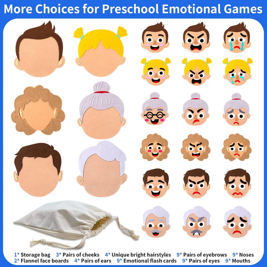 116-Piece Social Emotional Learning Activities Set for Kids – Includes 6 Feelings Board Games, Sensory Tools & Educational Materials for Speech Therapy, Autism Support, and Toddlers Ages 3+