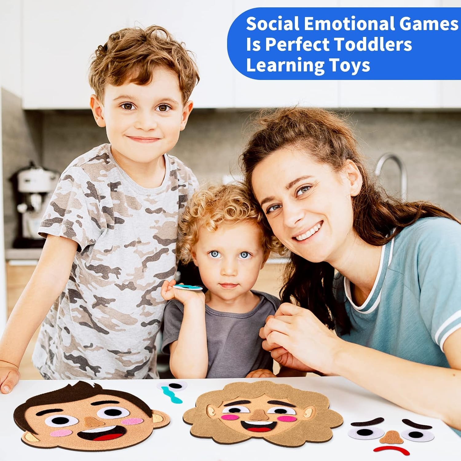 116-Piece Social Emotional Learning Activities Set for Kids – Includes 6 Feelings Board Games, Sensory Tools & Educational Materials for Speech Therapy, Autism Support, and Toddlers Ages 3+