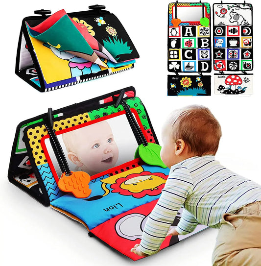✨ Black & White Sensory Floor Mirror | Montessori Sensory Toy for Vision Support, Motor Skills & Early Development (6–12 Months)”