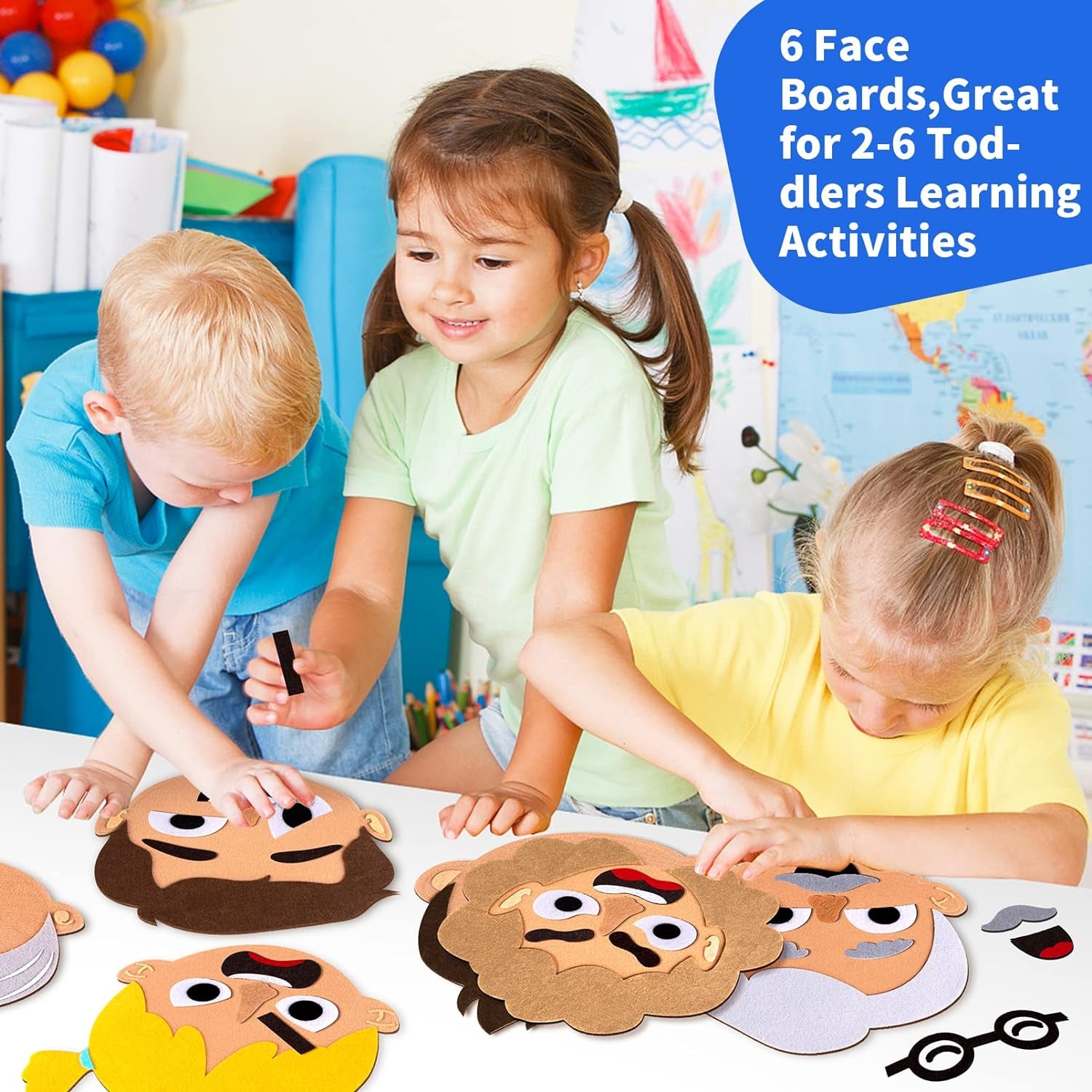 116-Piece Social Emotional Learning Activities Set for Kids – Includes 6 Feelings Board Games, Sensory Tools & Educational Materials for Speech Therapy, Autism Support, and Toddlers Ages 3+
